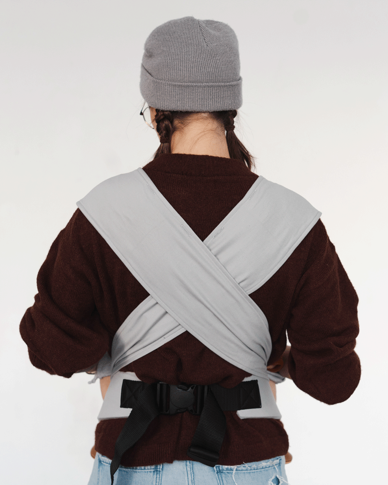 Qookie Evo - Half Buckle Babytrage - Grey