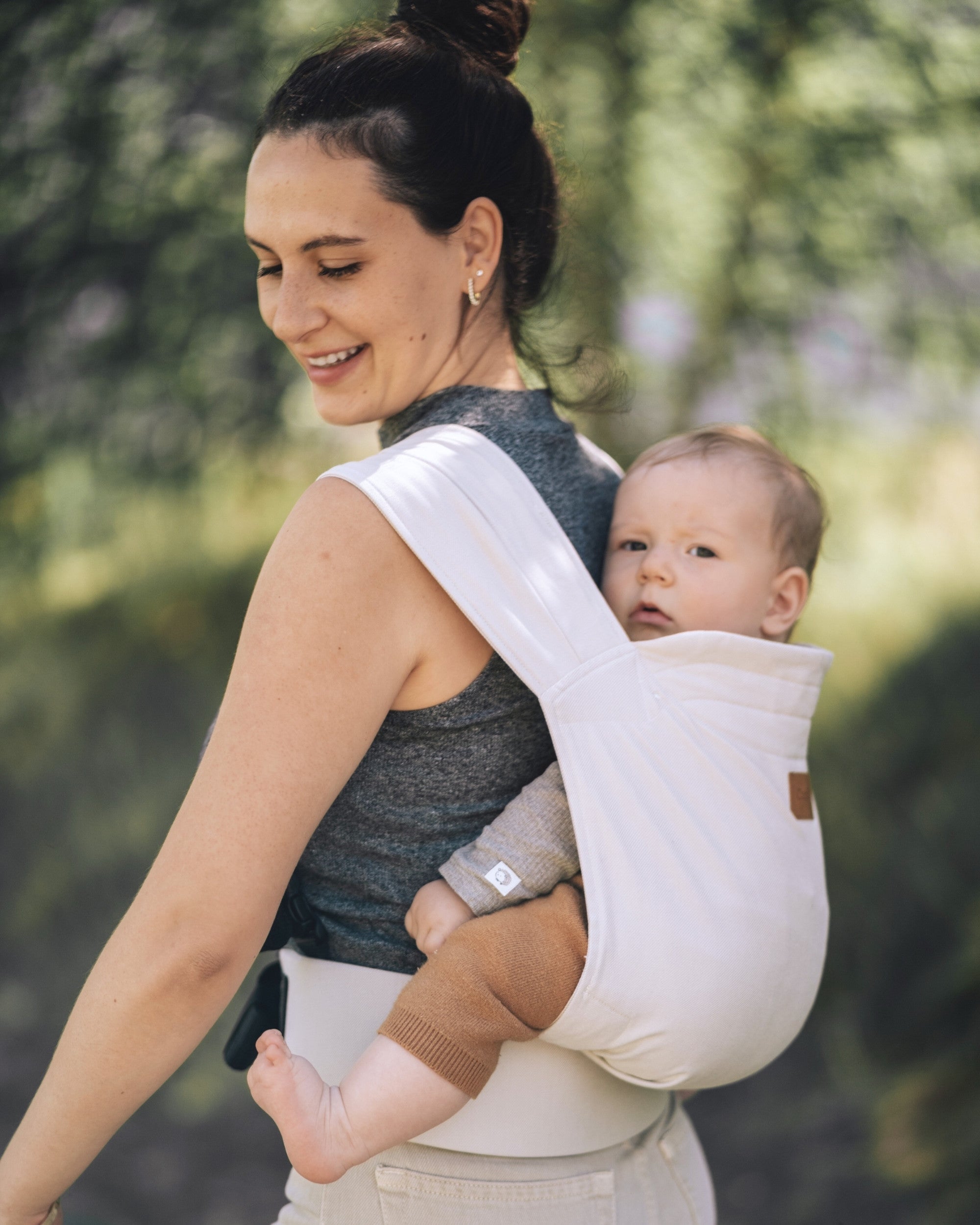 Qookie Vario - Full Buckle Babytrage - Leo Grey