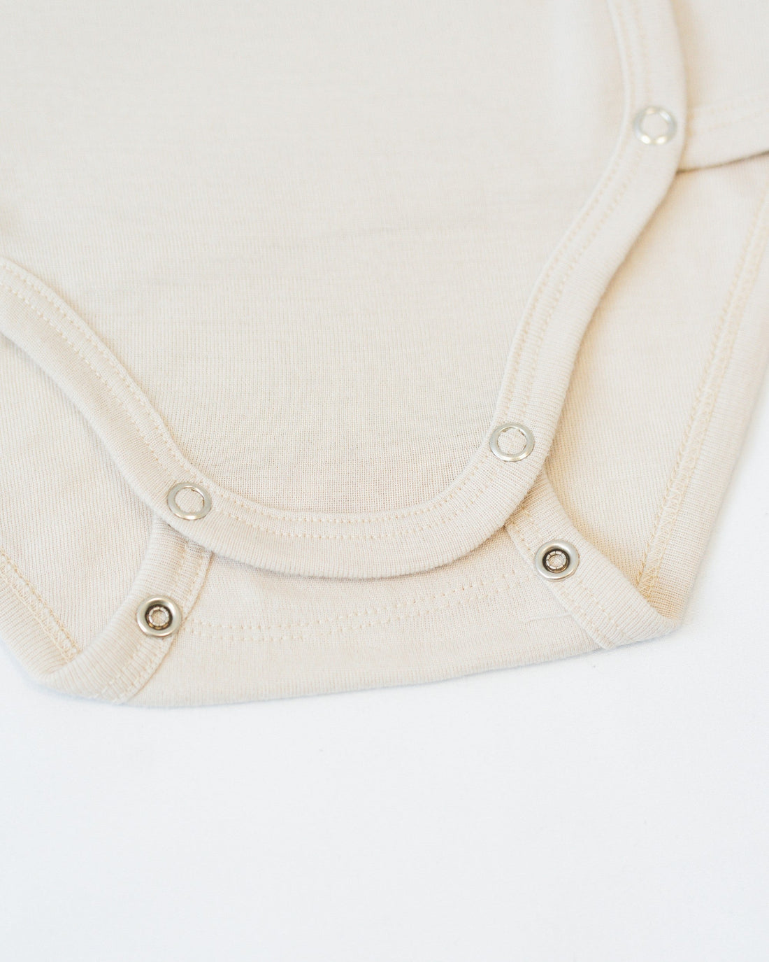 Wolle Seide Wickelbody - Beige