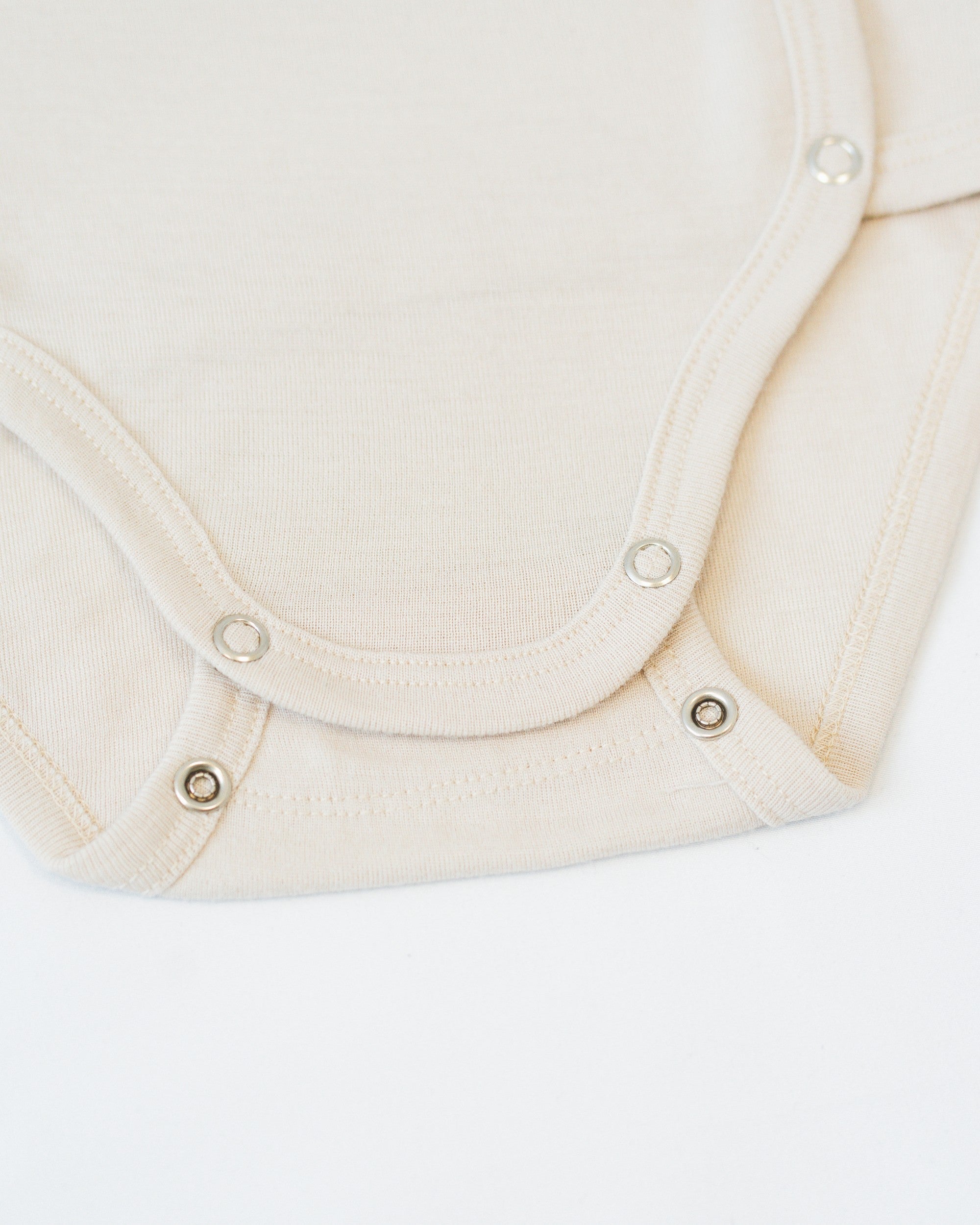 Wolle Seide Wickelbody - Beige