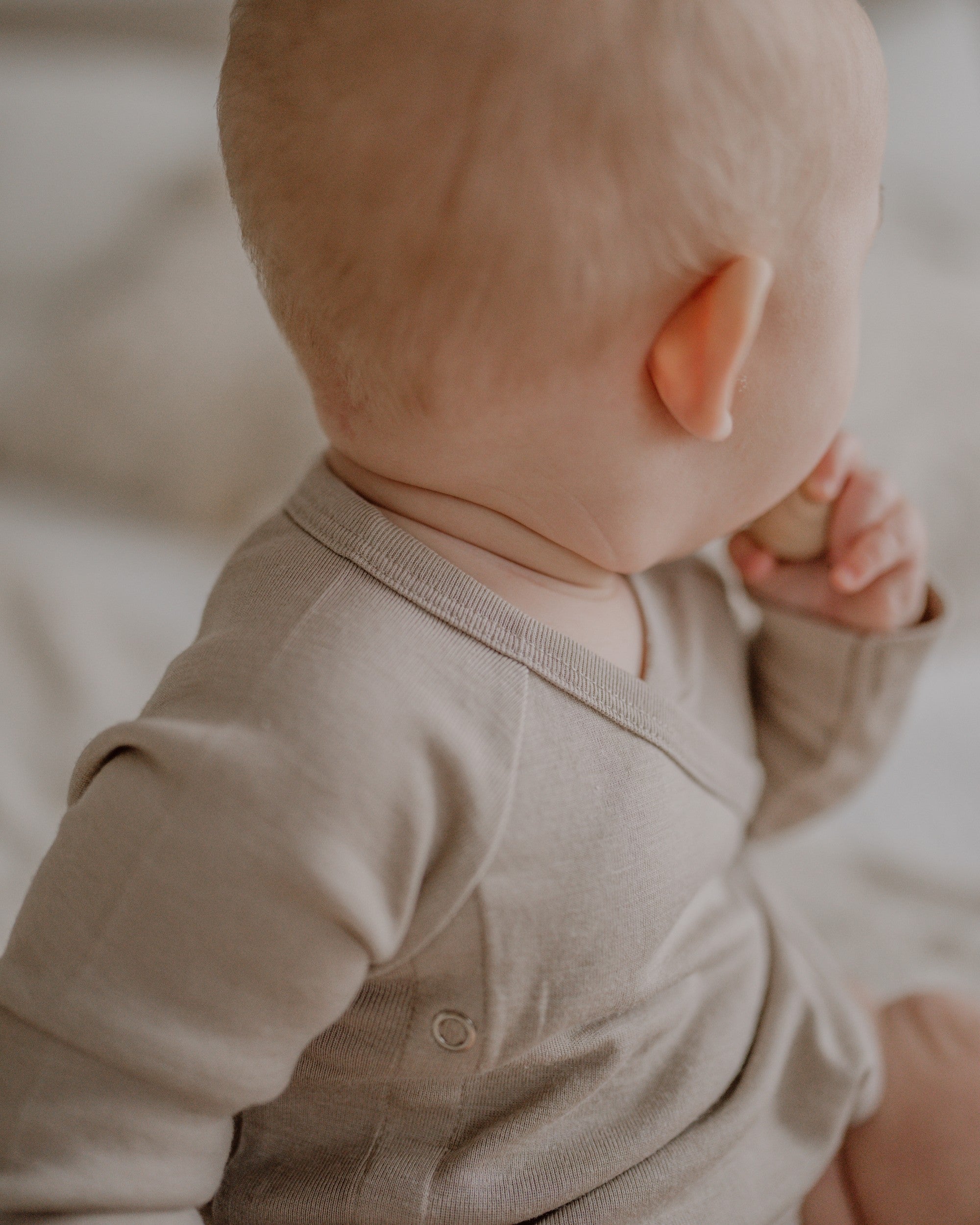 Wolle Seide Wickelbody - Clay