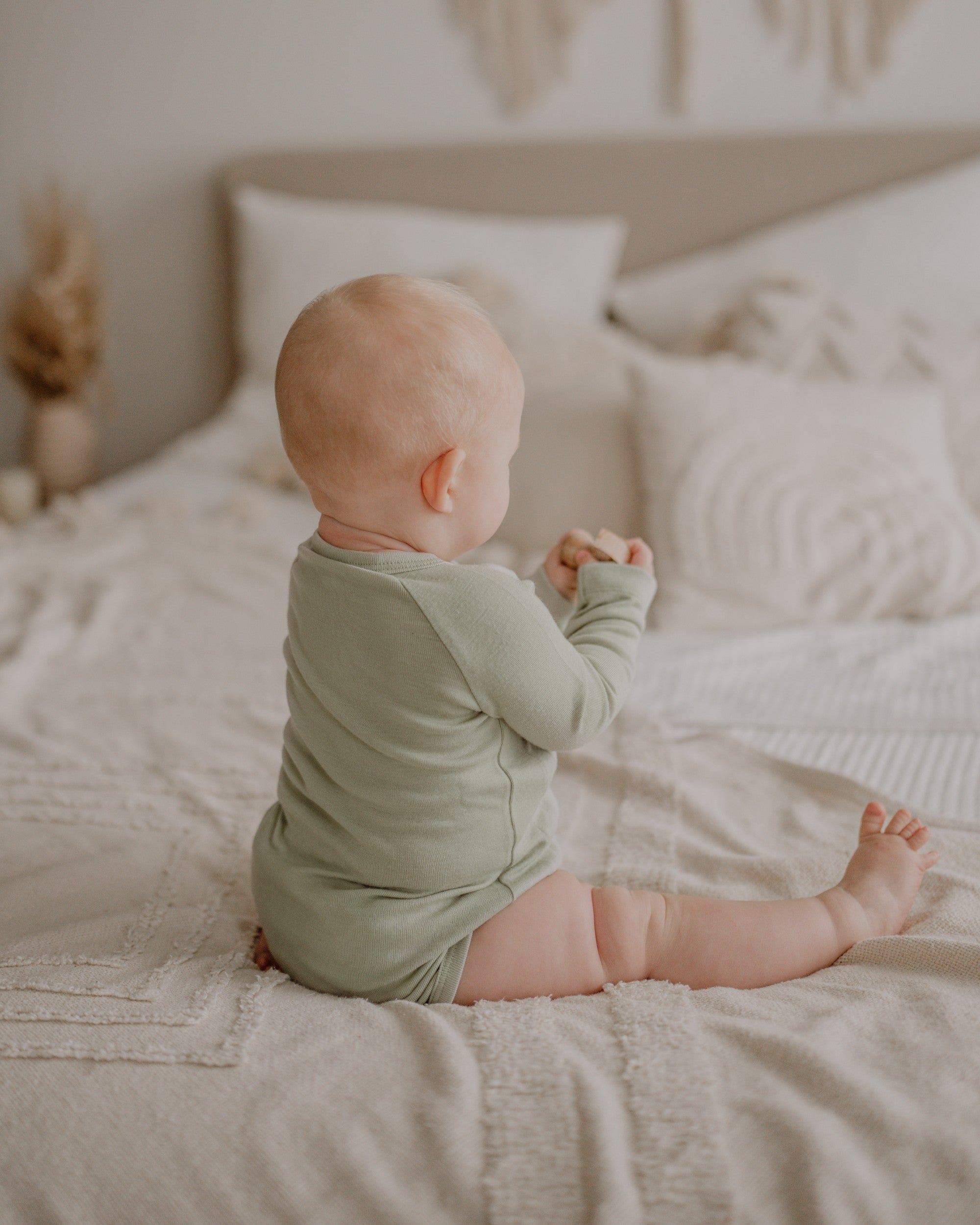 Wolle Seide Wickelbody - Salvia