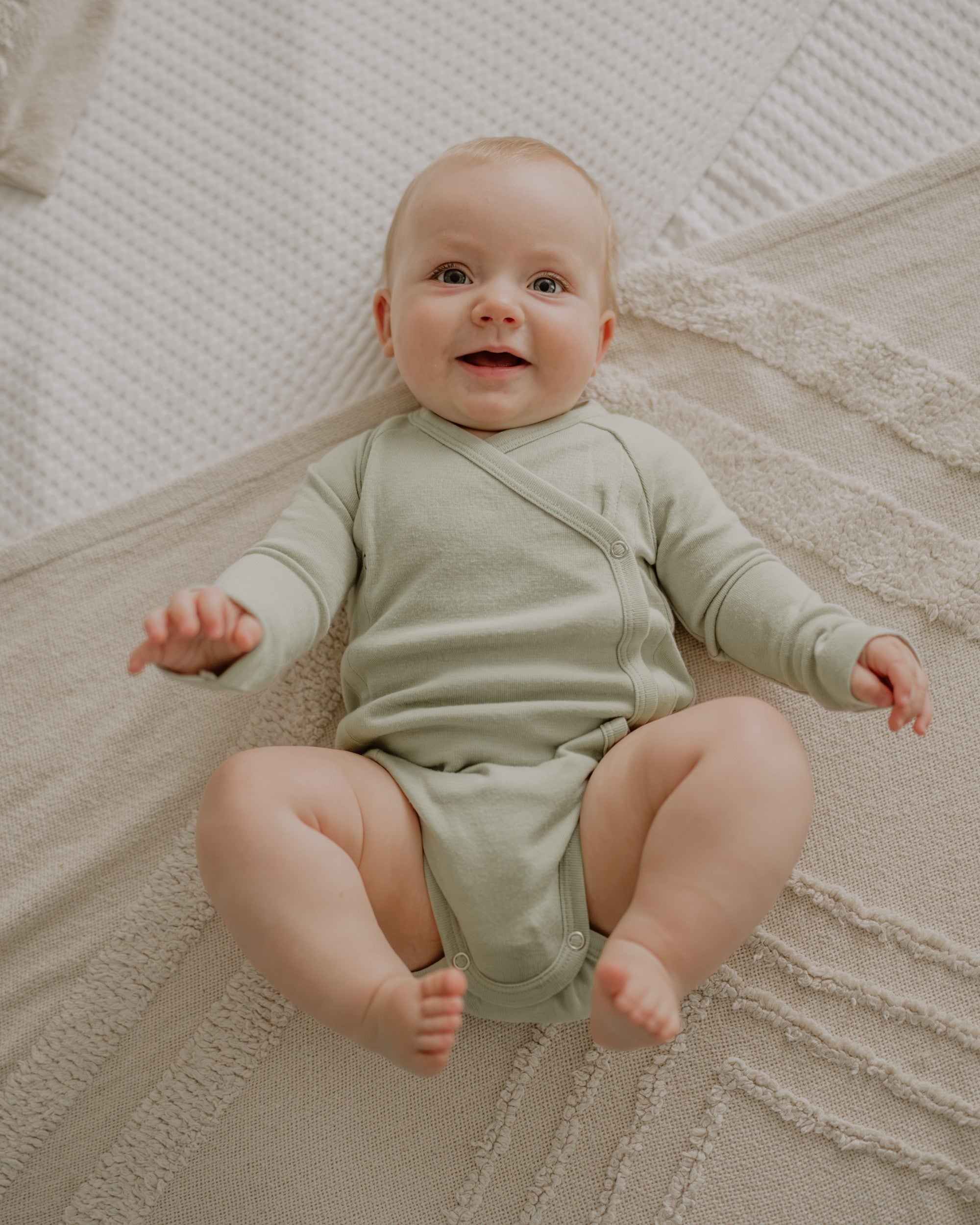 Wolle Seide Wickelbody - Salvia